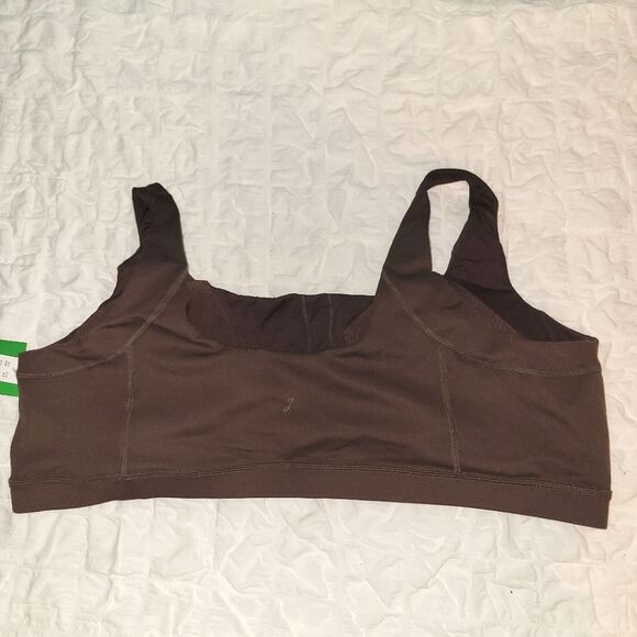 New J Crew CloudStretch Scoopneck Brown Sports Bra 3X - Picture 7 of 12